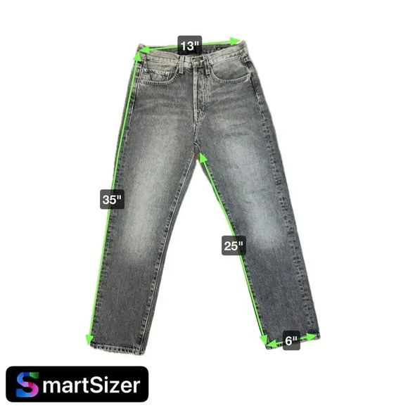 Edwin Hana Classic Straight Crop Rapture Black Wash Denim Jeans Women's 24 NWT - Picture 10 of 11